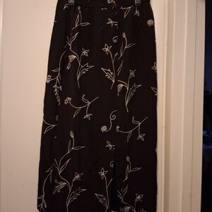 Floral Black Talbots Skirt